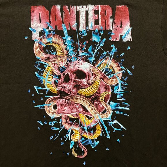 Pantera Skulls and Snakes Heavy Metal Band Tee L - Picture 2 of 4